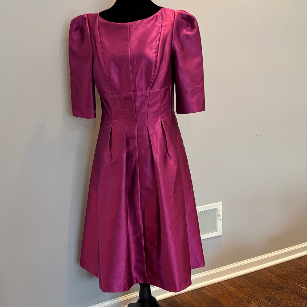 Kay Unger Fuchsia Midi Dress